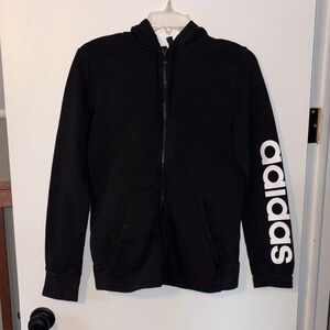 Adidas Black Hoodie with White Logo